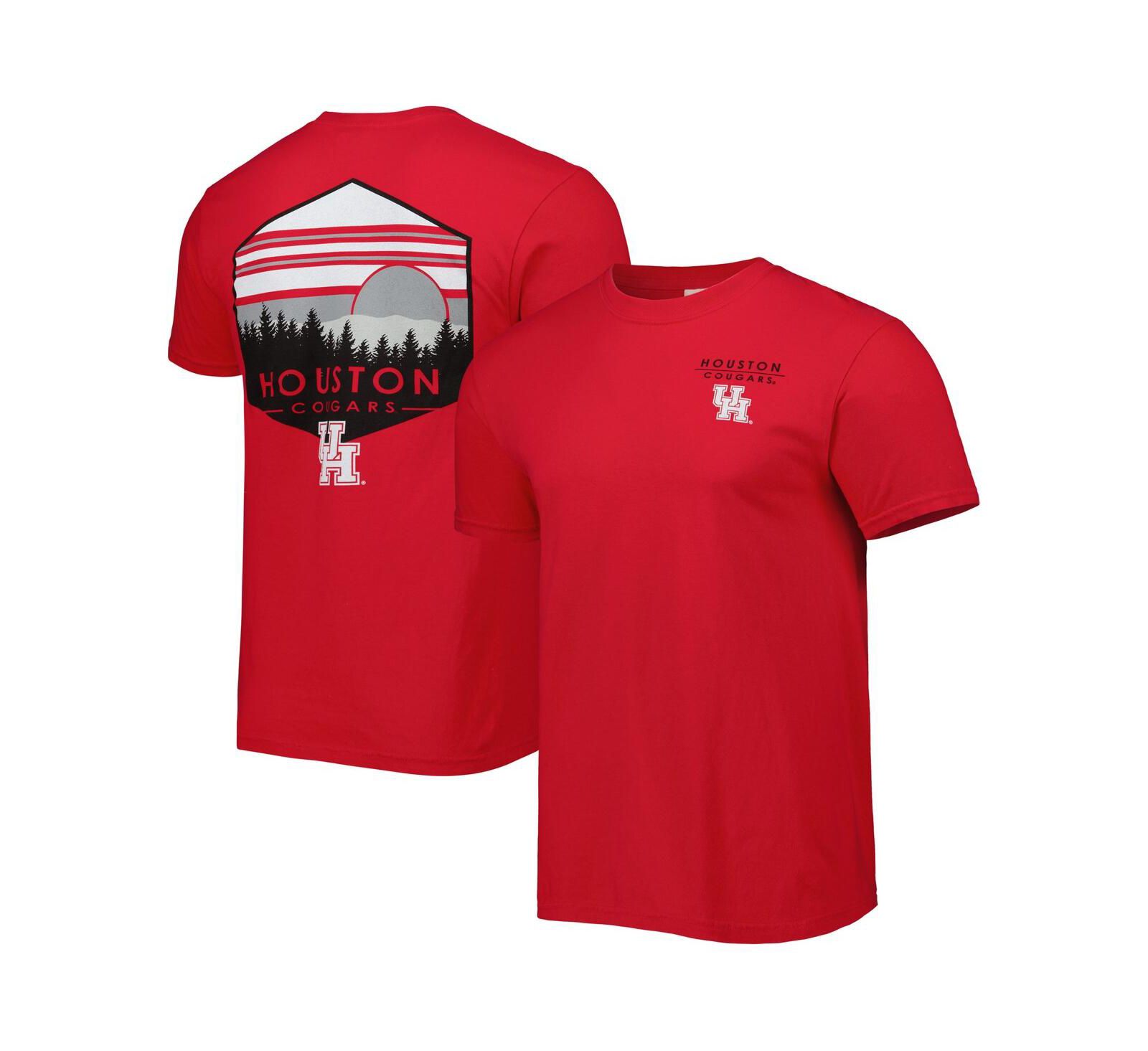 Мужская красная футболка Houston Cougars Landscape Shield