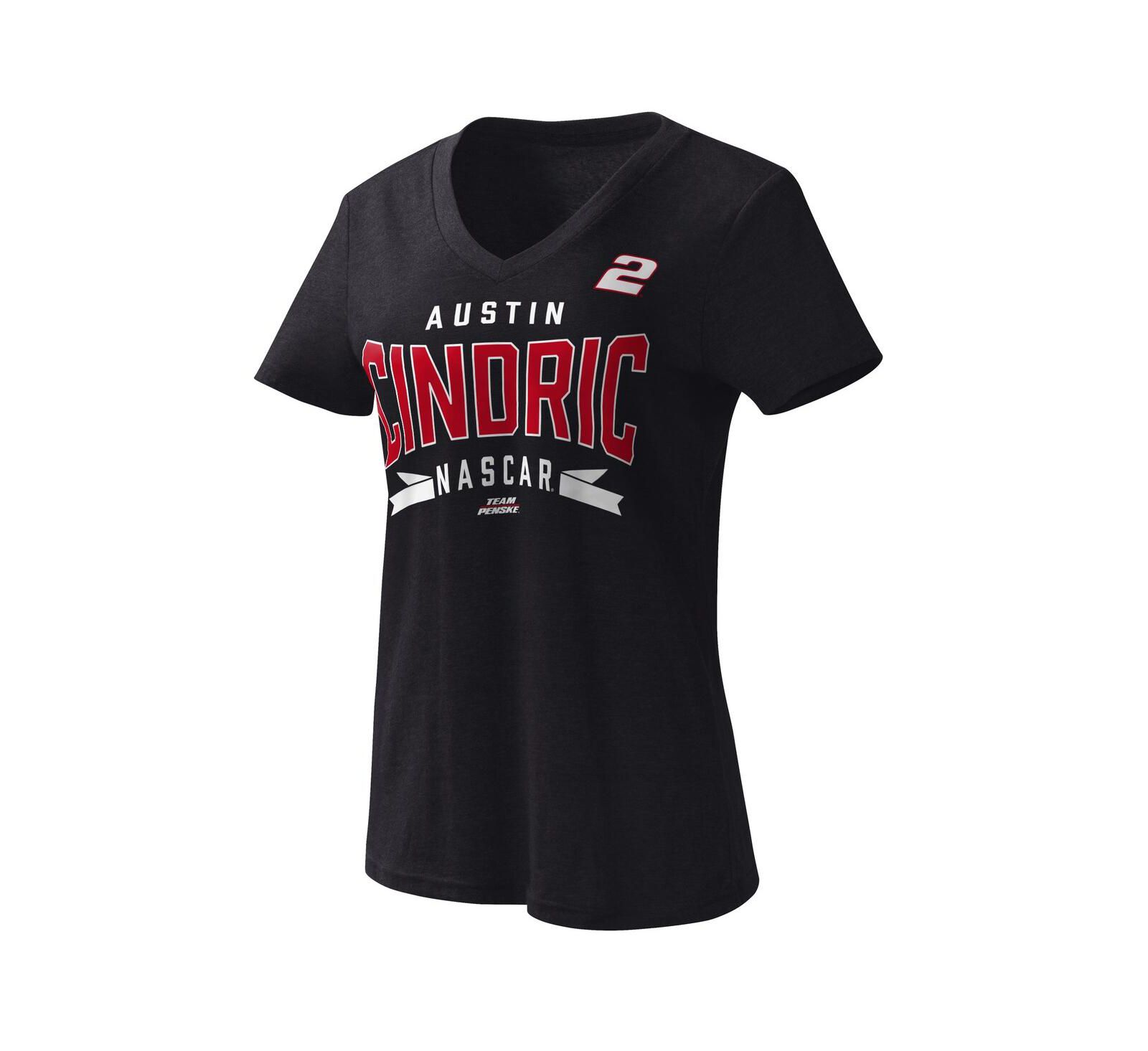 Женская футболка G-III 4Her by Carl Banks Black Austin Cindric Dream Team V-Neck
