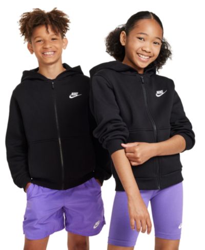 Nike Boys' and Girls' 7-20 Sportswear Club Fleece Full-Zip Hoodie
