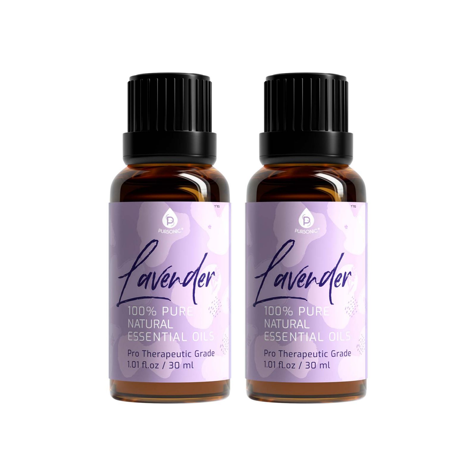 Pursonic 100% Natural Lavender Essential Oils, Pro Therapeutic Grade - 2 Count 30ML Each