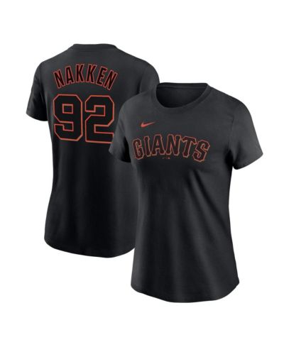 Женская футболка Nike Alyssa Nakken Black San Francisco Giants с именем и номером
