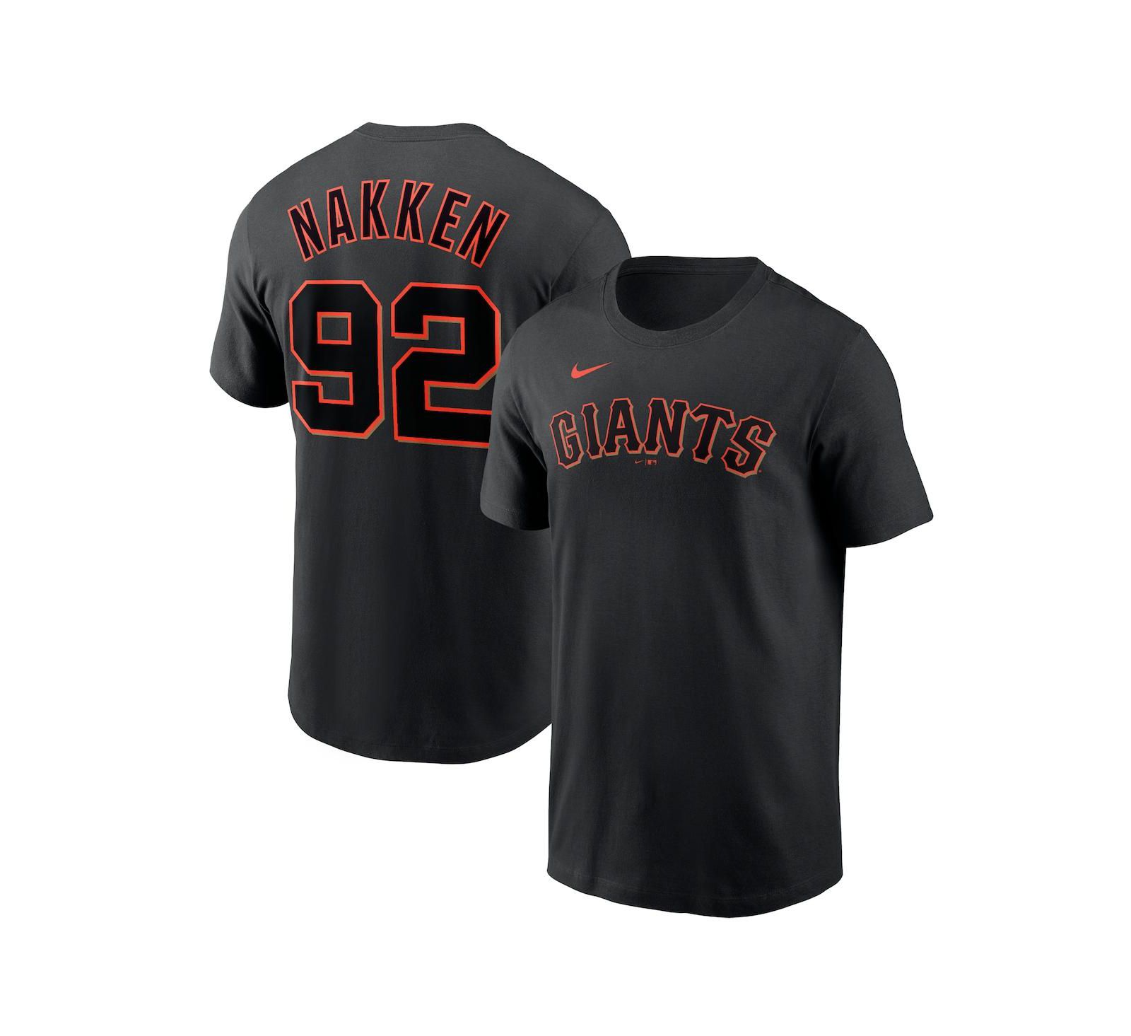 Men's Nike Alyssa Nakken Black San Francisco Giants Name and Number T-shirt