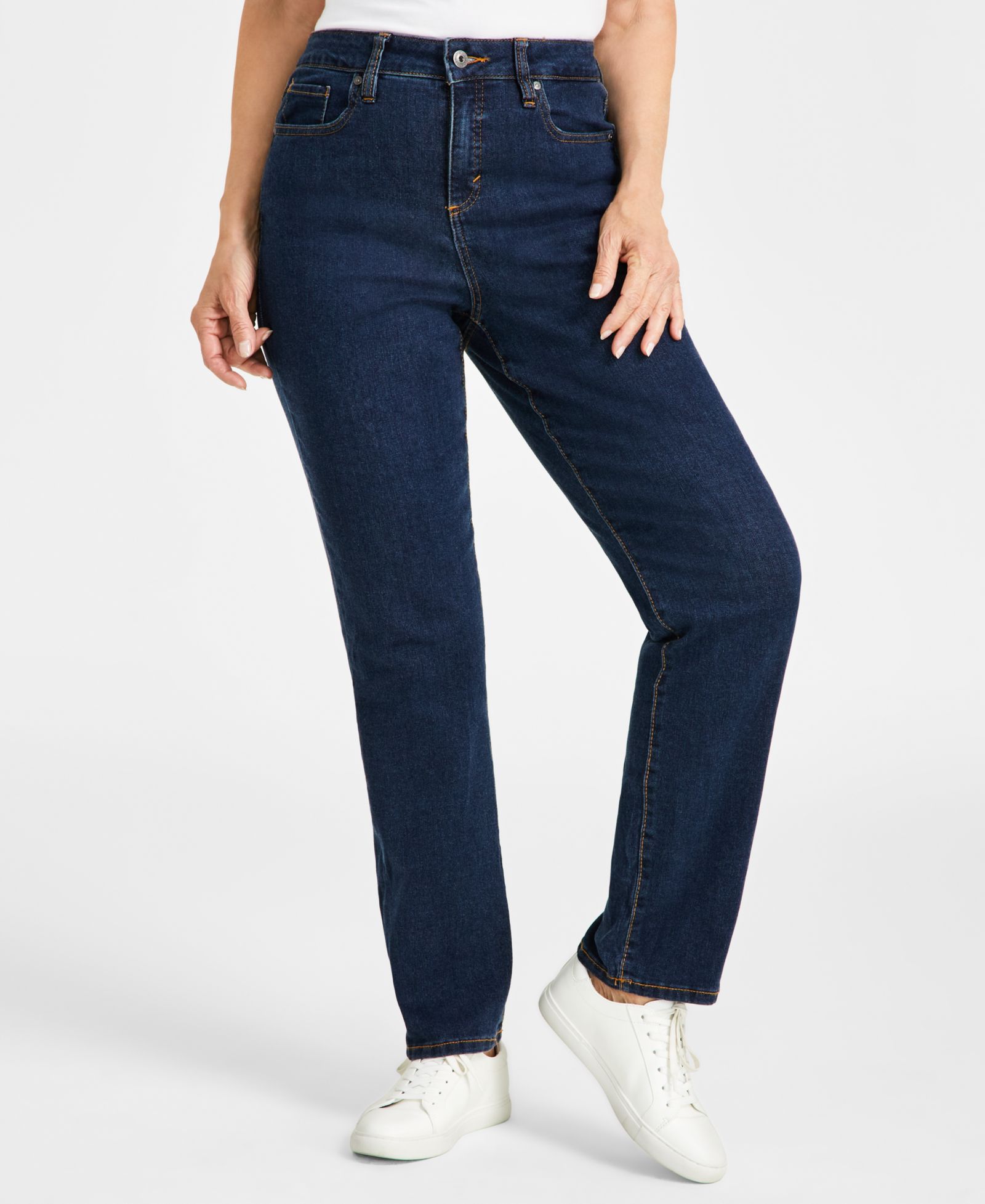 Style & Co Women's Curvy Straight-Leg High-Rise Jeans, Created for Macy's