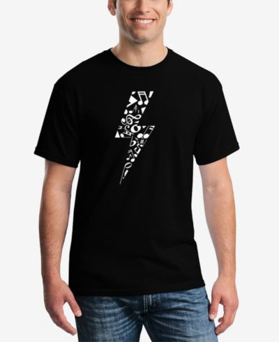 Мужская футболка LA Pop Art Word Art Lightning Bolt с коротким рукавом