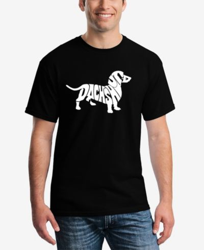LA Pop Art Men's Word Art Dachshund Short Sleeve T-shirt