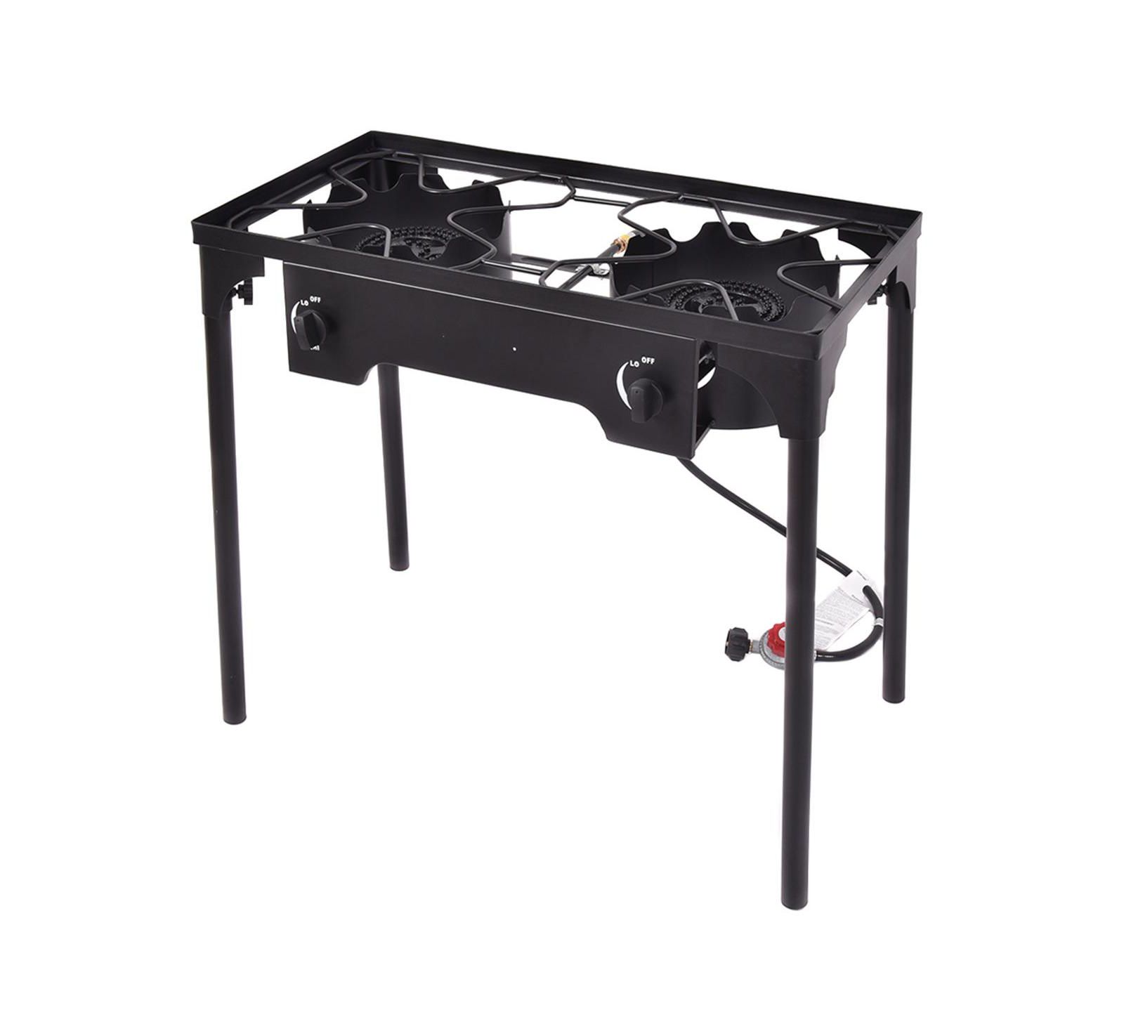 Costway Double Burner Gas Propane Cooker Outdoor Camping Picnic  BBQ Grill