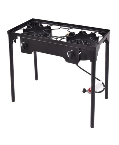 Газовая плита Costway Double Burner Gas Propane Cooker для кемпинга и BBQ