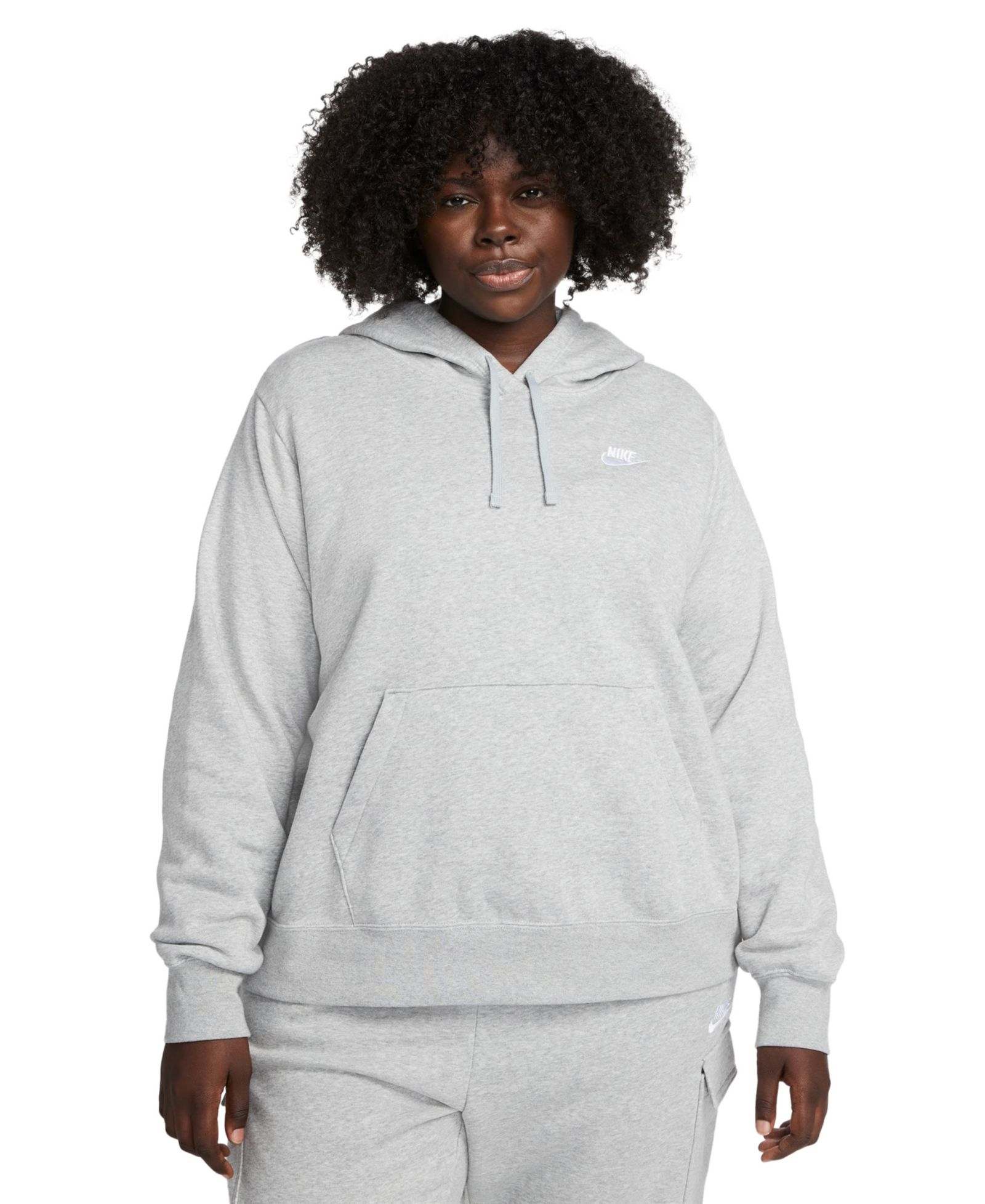 Nike Plus Size Active Sportswear Club Hooded Fleece Sweatshirt