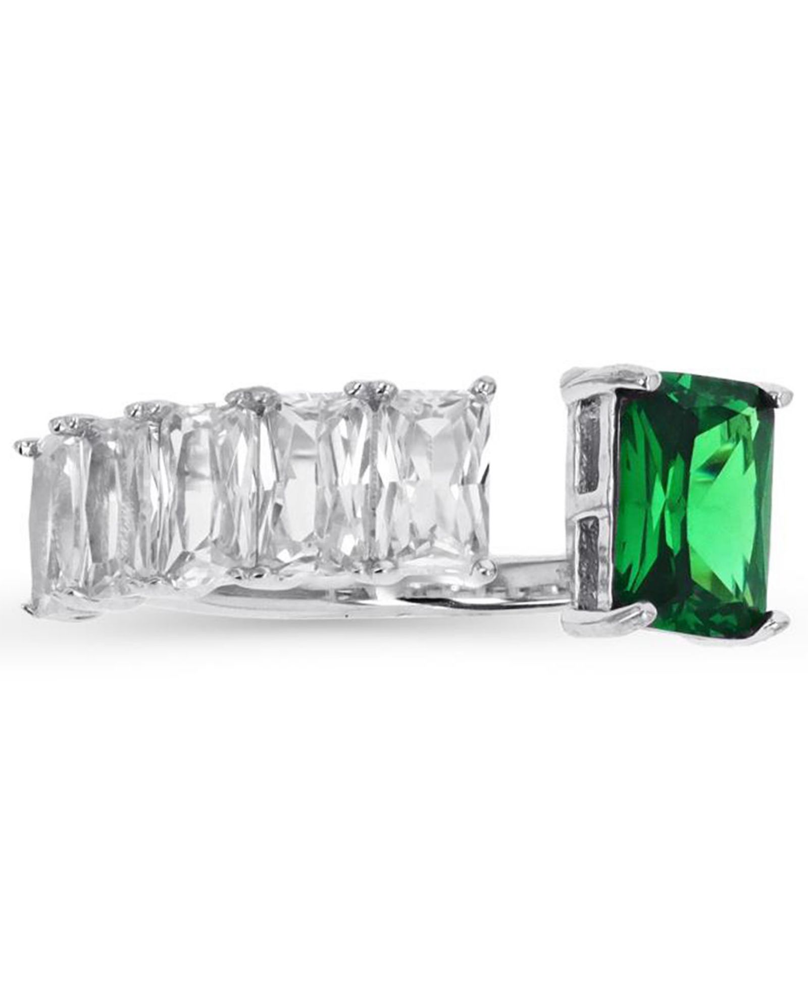 Кольцо Macy's Cubic Zirconia Baguette из стерлингового серебра