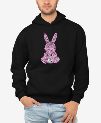 LA Pop Art Мужской Easter Bunny Word Art Long Sleeve Hooded Sweatshirt