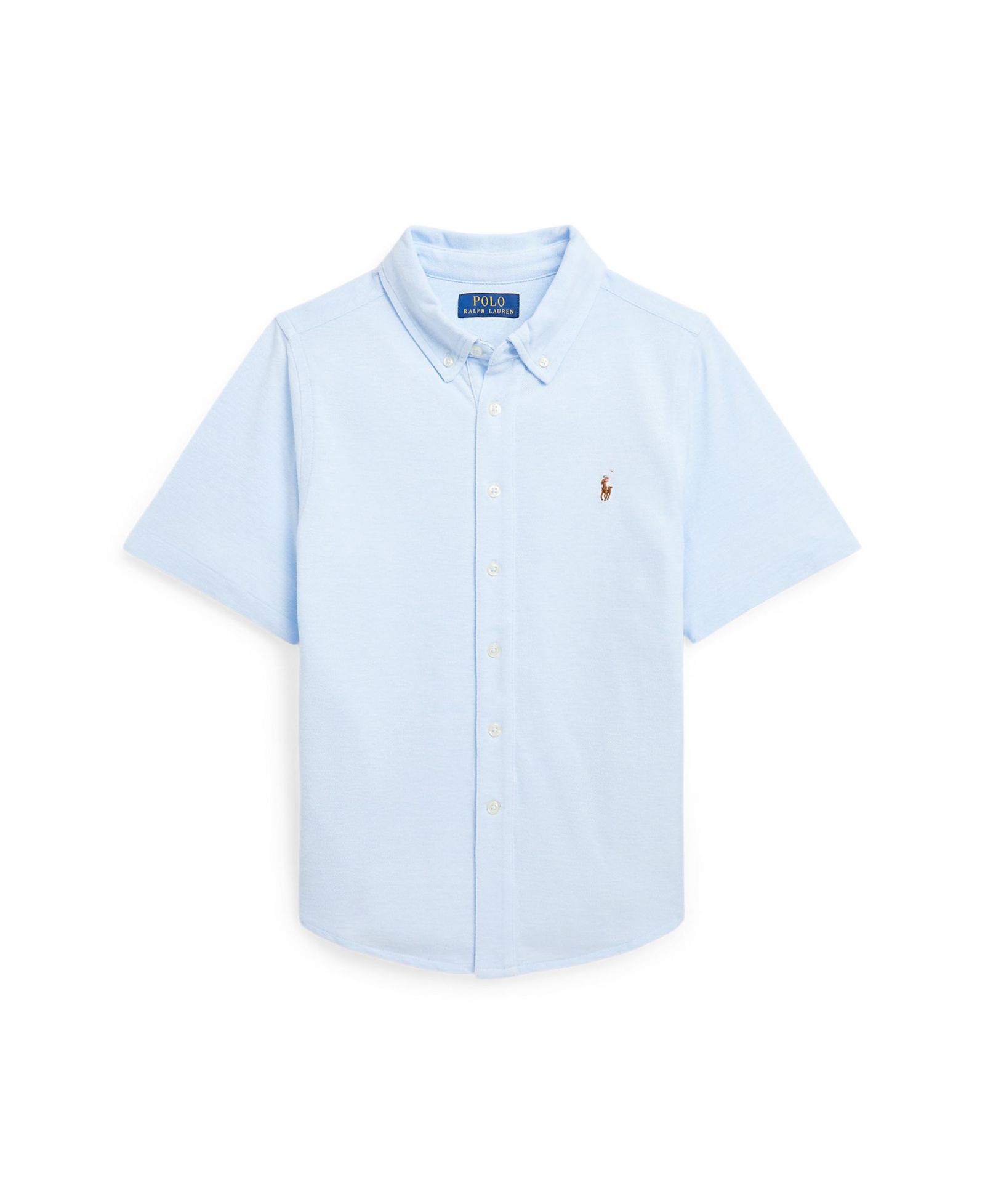 Polo Ralph Lauren Детская рубашка Oxford с коротким рукавом, трикотажная, 2-7 лет