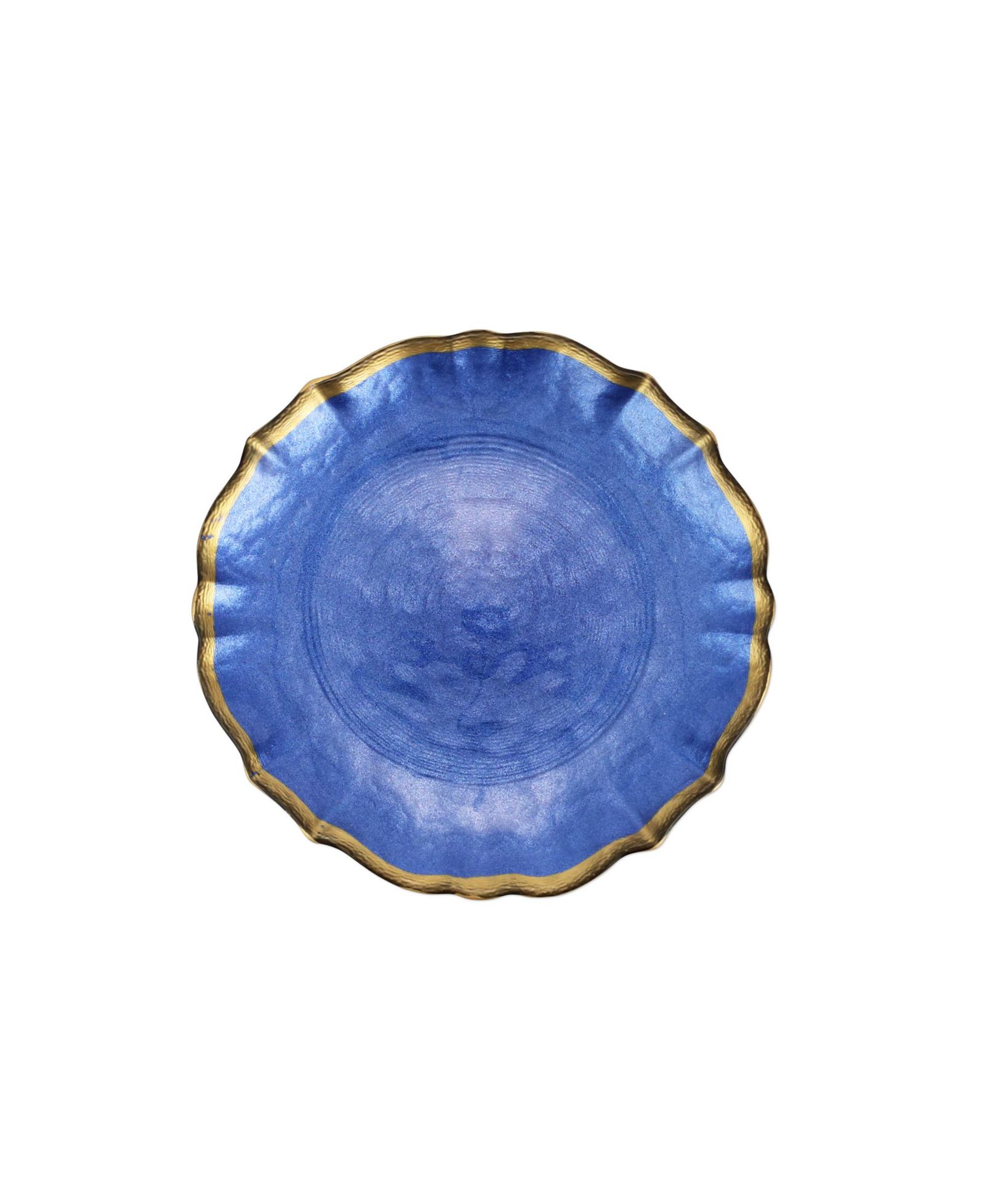 VIETRI Baroque Glass Cocktail Plate 6" D