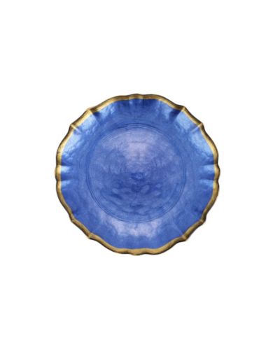 VIETRI Baroque Glass Cocktail Plate 6" D