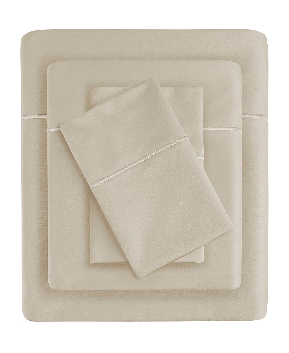 Madison Park 600 Thread Count Pima Cotton Sateen 7-Pc. Sheet Set, Split King