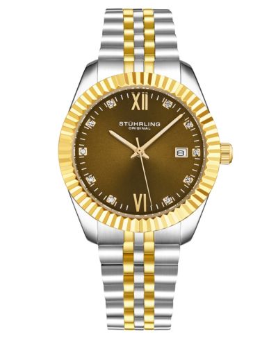 Часы Stuhrling Women's Symphony Two-Tone Stainless Steel, Gold-Tone Dial, 45mm Round
