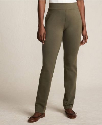 Lands' End Женские брюки Starfish Mid Rise Slim Leg с эластичным поясом