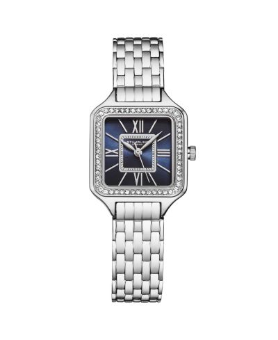 Stuhrling Confidant 4020 Women s Square Watch - Quartz Movement, 27mm Case, Crystal-Accented Bezel, Stainless Steel Bracelet