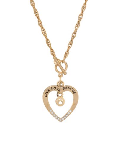 Ожерелье 2028 Crystal Live Love Rescue Heart