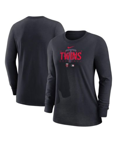 Nike Женская футболка Nike Minnesota Twins Navy Authentic Collection Legend Performance с длинным рукавом