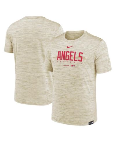 Мужская футболка Nike Cream Los Angeles Angels City Connect Velocity Practice Performance