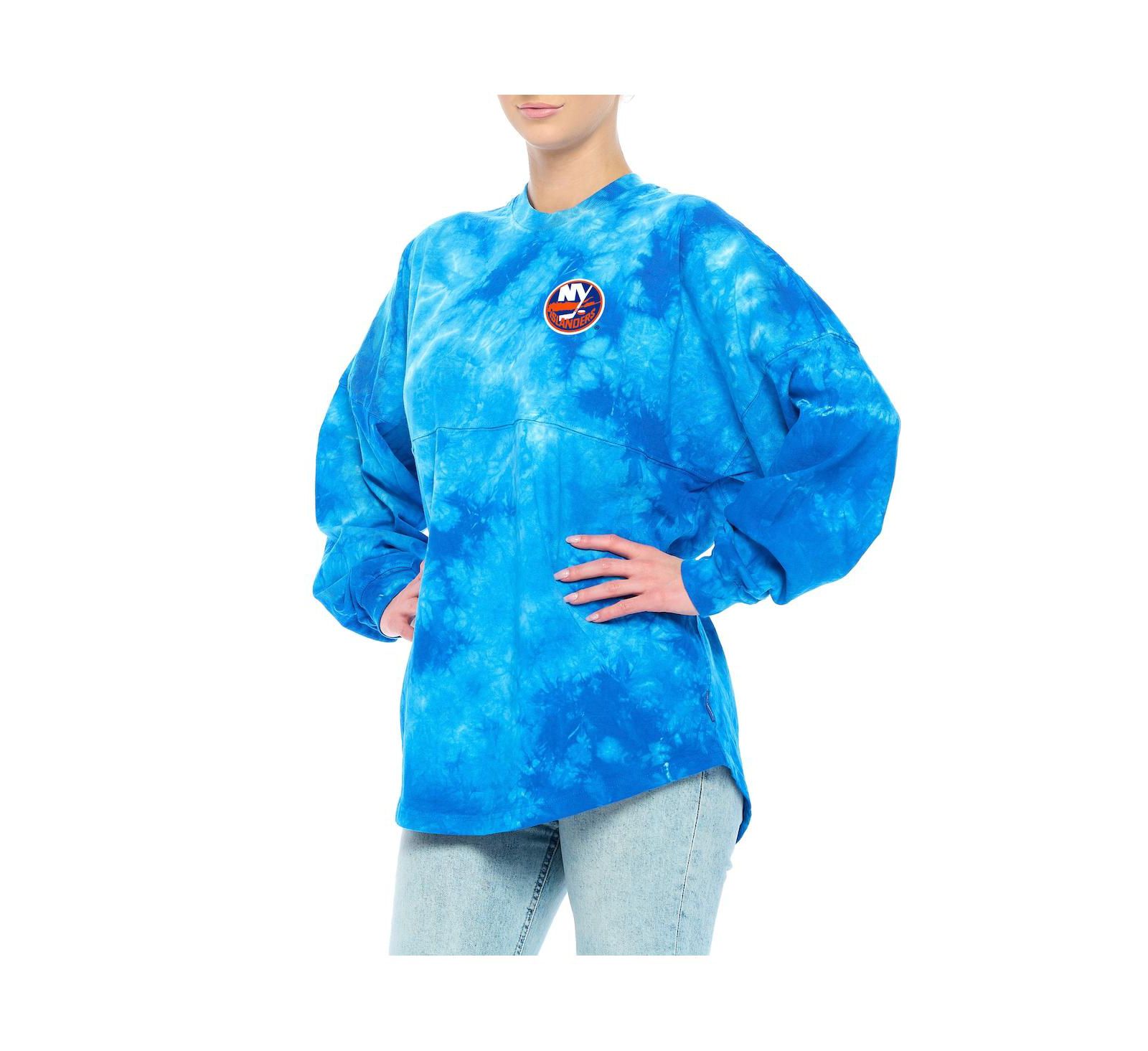 Fanatics женская футболка с длинным рукавом New York Islanders Royal Crystal-Dye
