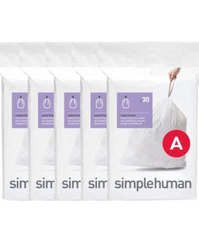 Пакеты-вкладыши Simplehuman Code B 150pk Custom Fit, 4.5L для мусорных корзин в ванной