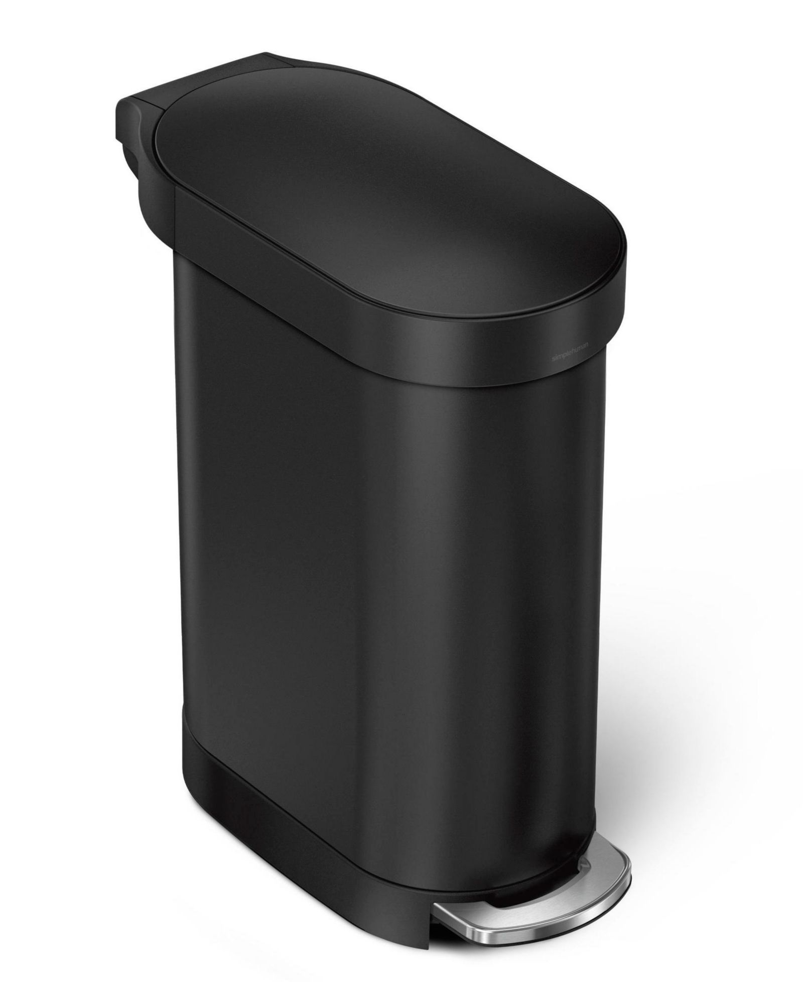 Кухонное мусорное ведро Simplehuman 45 Liter Slim с карманом для пакетов