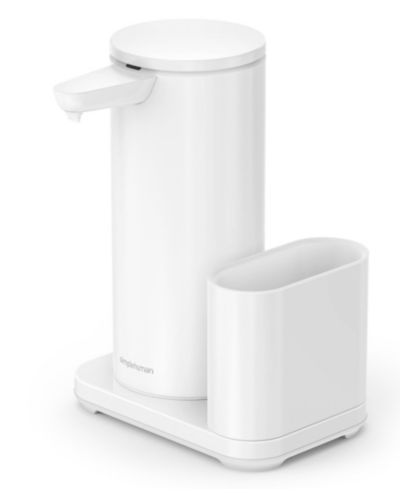 Simplehuman дозатор для жидкого мыла с сенсорным насосом 14 oz, бесконтактный, с подставкой для губки