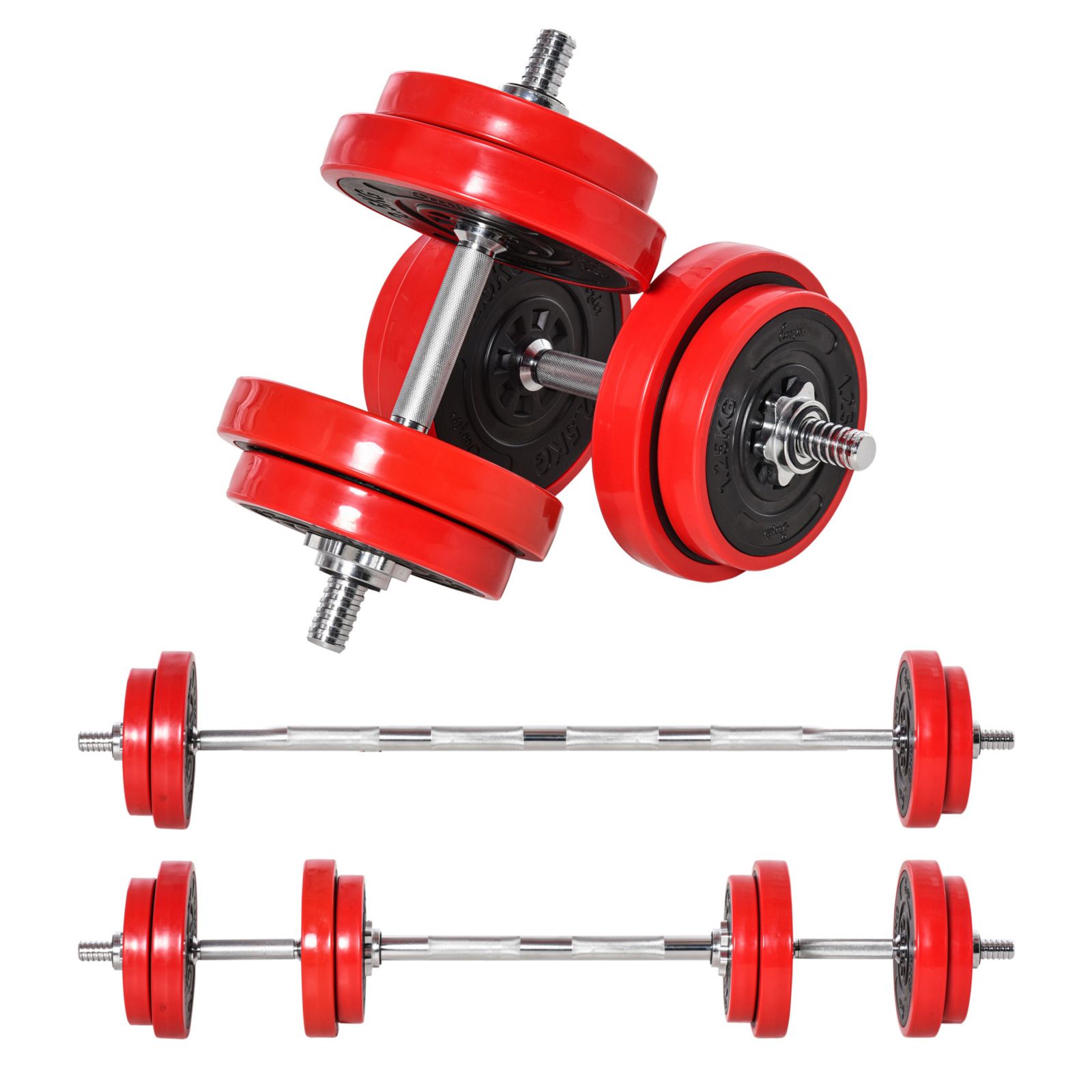 Набор гантелей Soozier Barbell Dumbbells 2-in-1 Combo Free Weight 44 lbs.