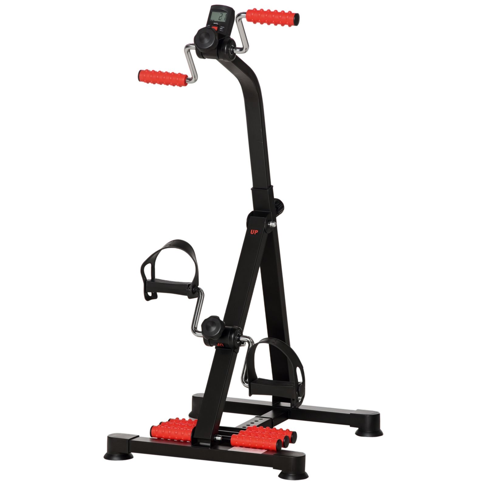 Soozier Pedal Exerciser for Leg/Arm with LCD Display and Foot Massage Roller