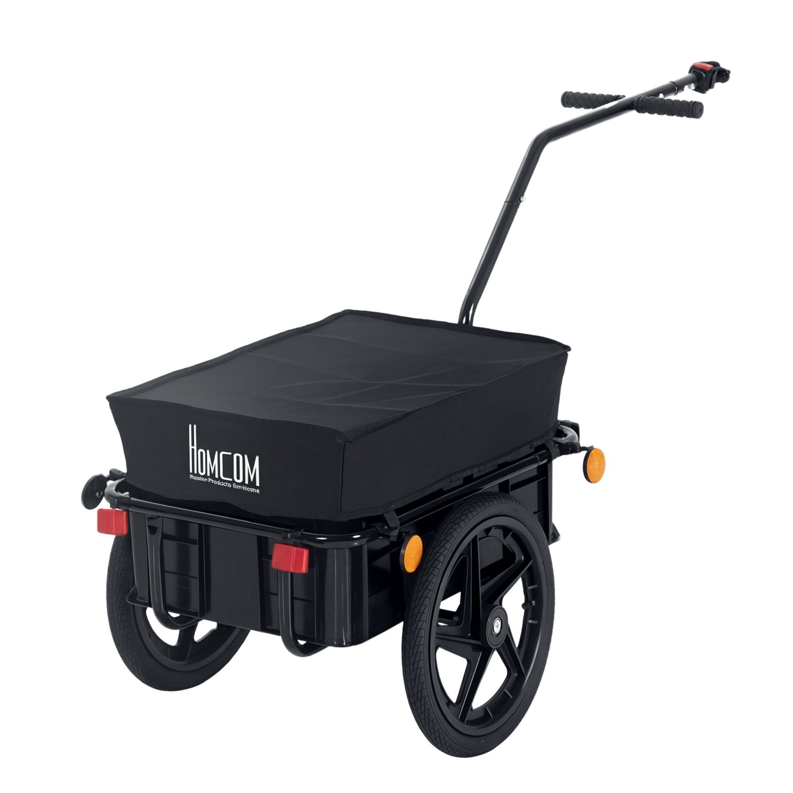 Aosom Double Wheel Internal Frame Enclosed Bicycle Cargo Trailer,