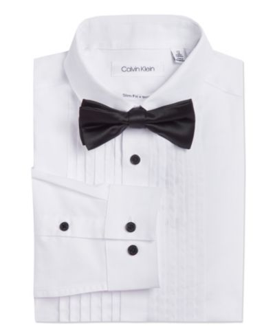 Комплект из рубашки и галстука-бабочки Calvin Klein Big Boys Husky Tuxedo