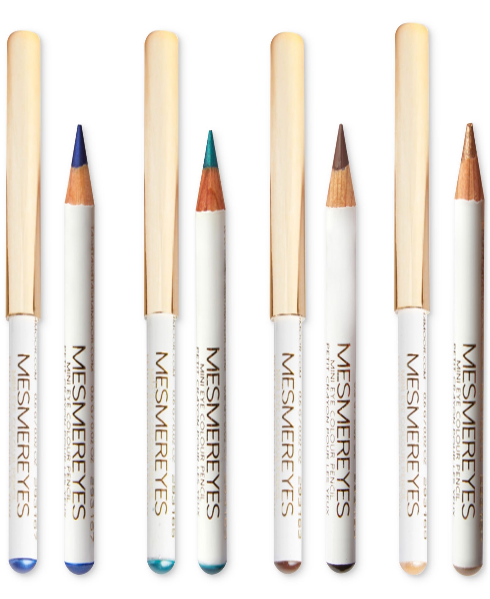 Natasha Moor Eyes Bundle MesmerEYES Mini Colored Eyeliner Pencils Set, 4 Piece, 0.04 oz.