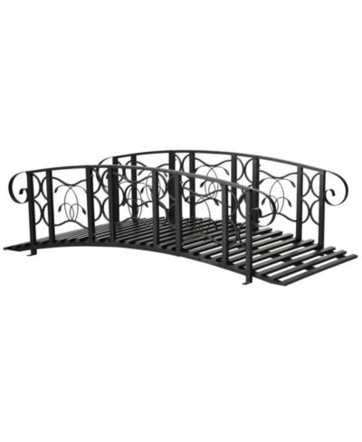 Outsunny 6' Garden Bridge with 660 lbs. Capacity Steel Pond Bridge,