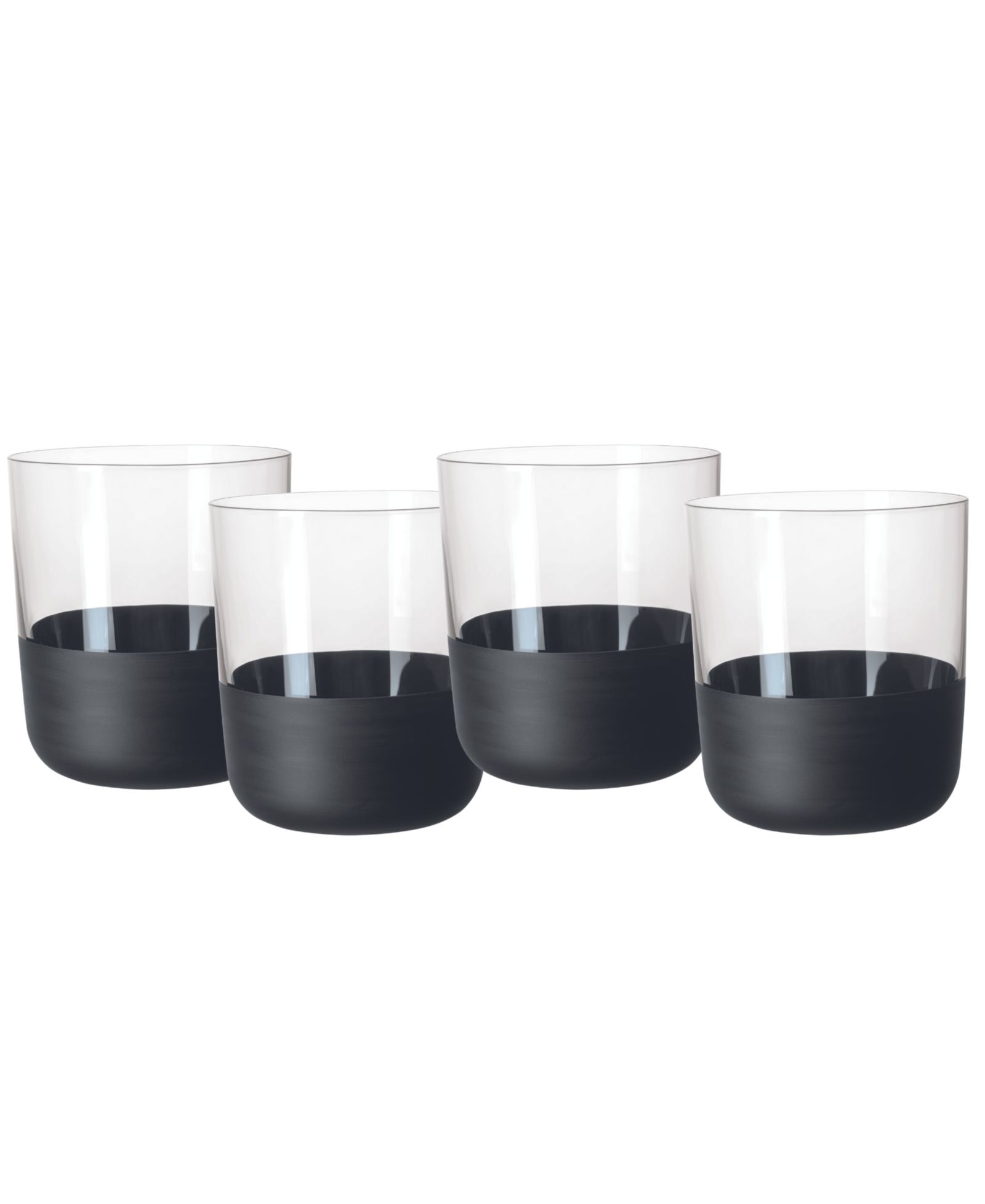 Villeroy & Boch Manufacture Rock Double Old Fashioned Glasses, Set of 4