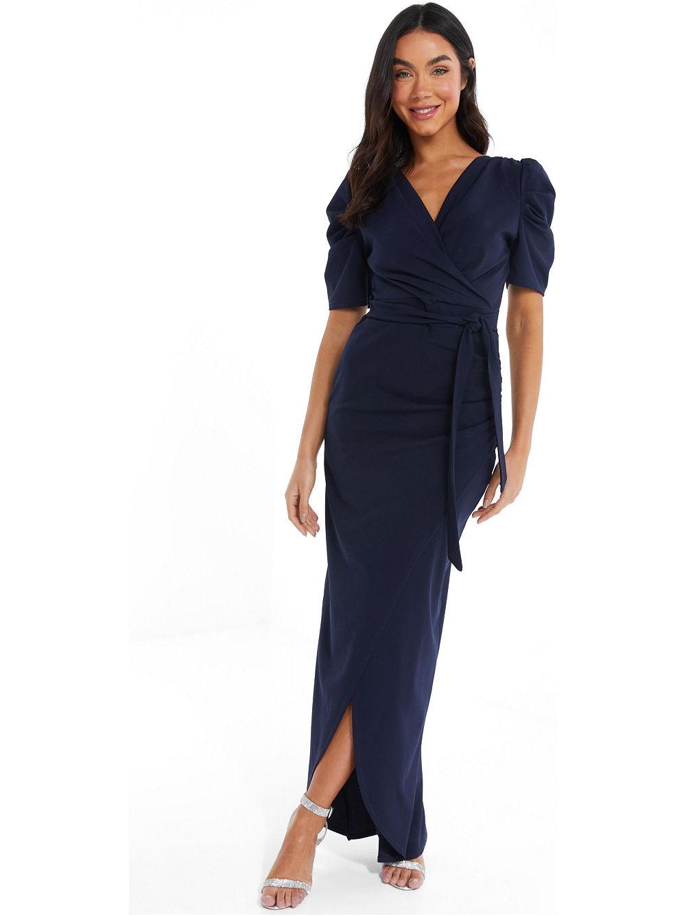 Женское платье QUIZ Puff Sleeve Maxi