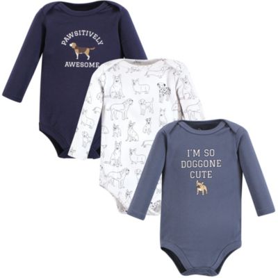 Детской хлопковый боди Hudson Baby с принтом собак, 3 шт.