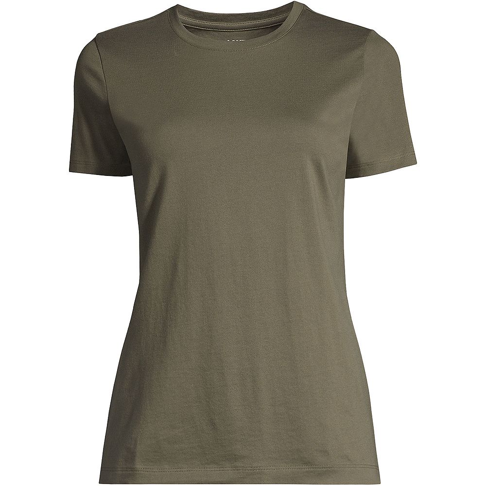 Lands' End Women's Supima Cotton Crew Neck T-Shirt