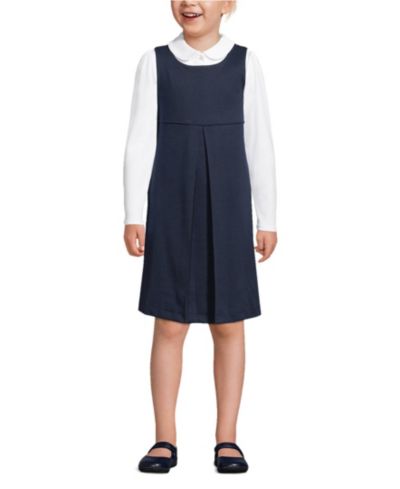 Детское платье Lands' End Big Girls Ponte Pleat Jumper Top of Knee