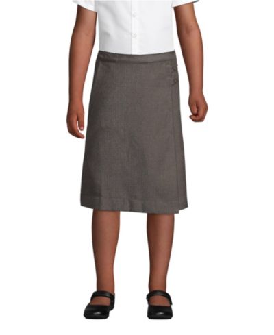 Юбка Lands' End Big Girls School Uniform Slim Solid A-line ниже колена
