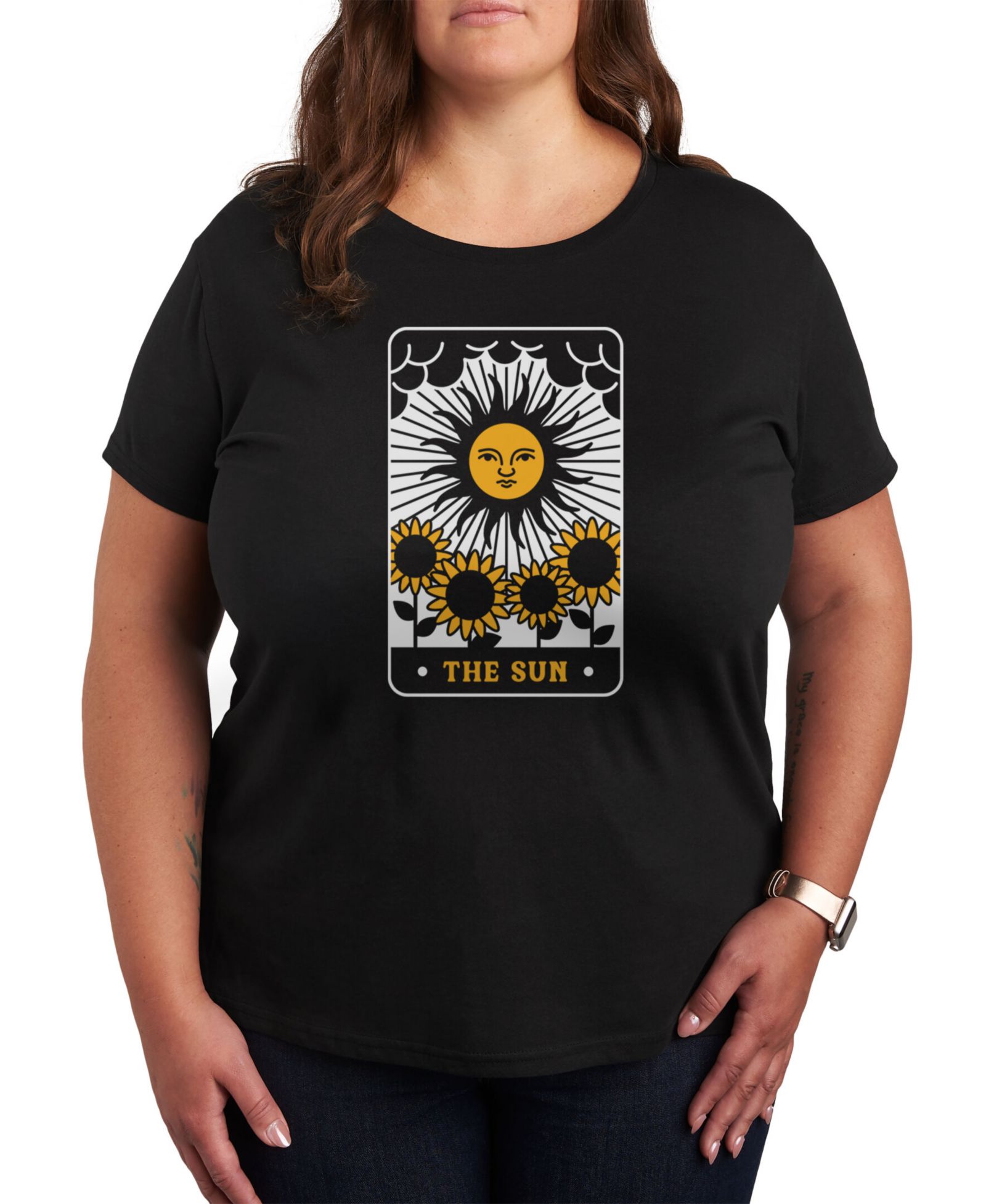 Hybrid Apparel Футболка Plus Size с принтом карты Таро The Sun