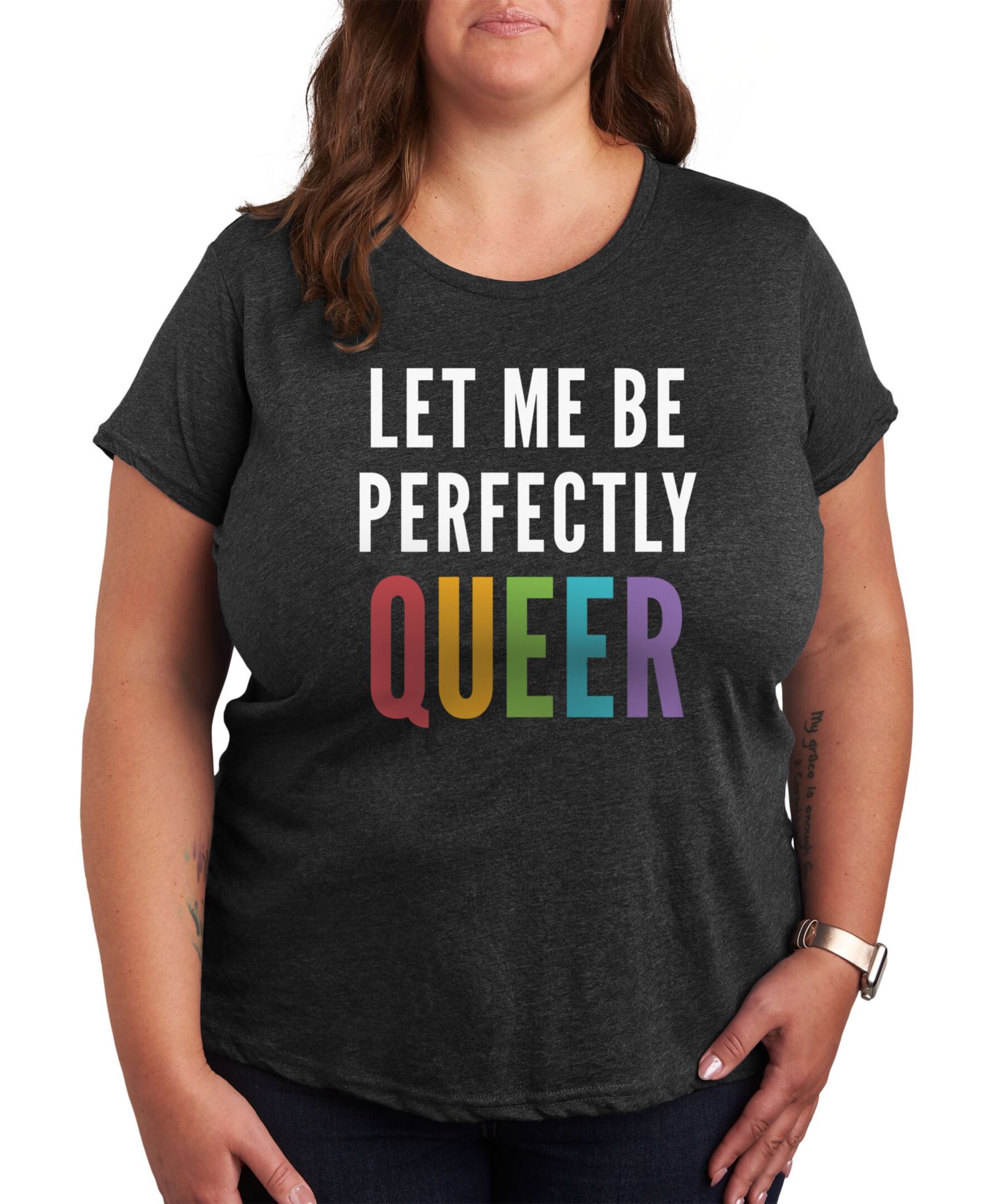 Hybrid Apparel Plus Size футболка с принтом Let Me Be Perfectly Queer Pride