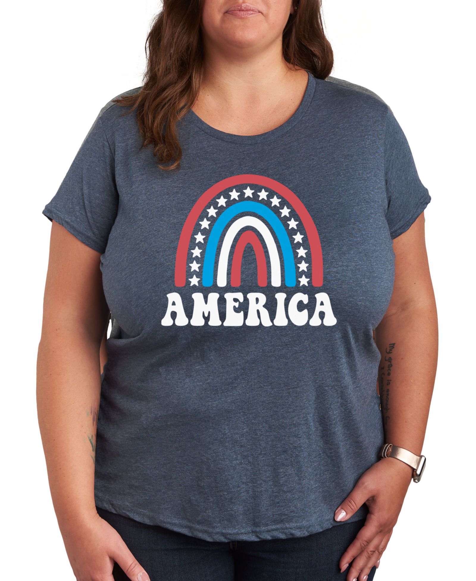 Женская футболка Hybrid Apparel Trendy Plus Size Americana Graphic