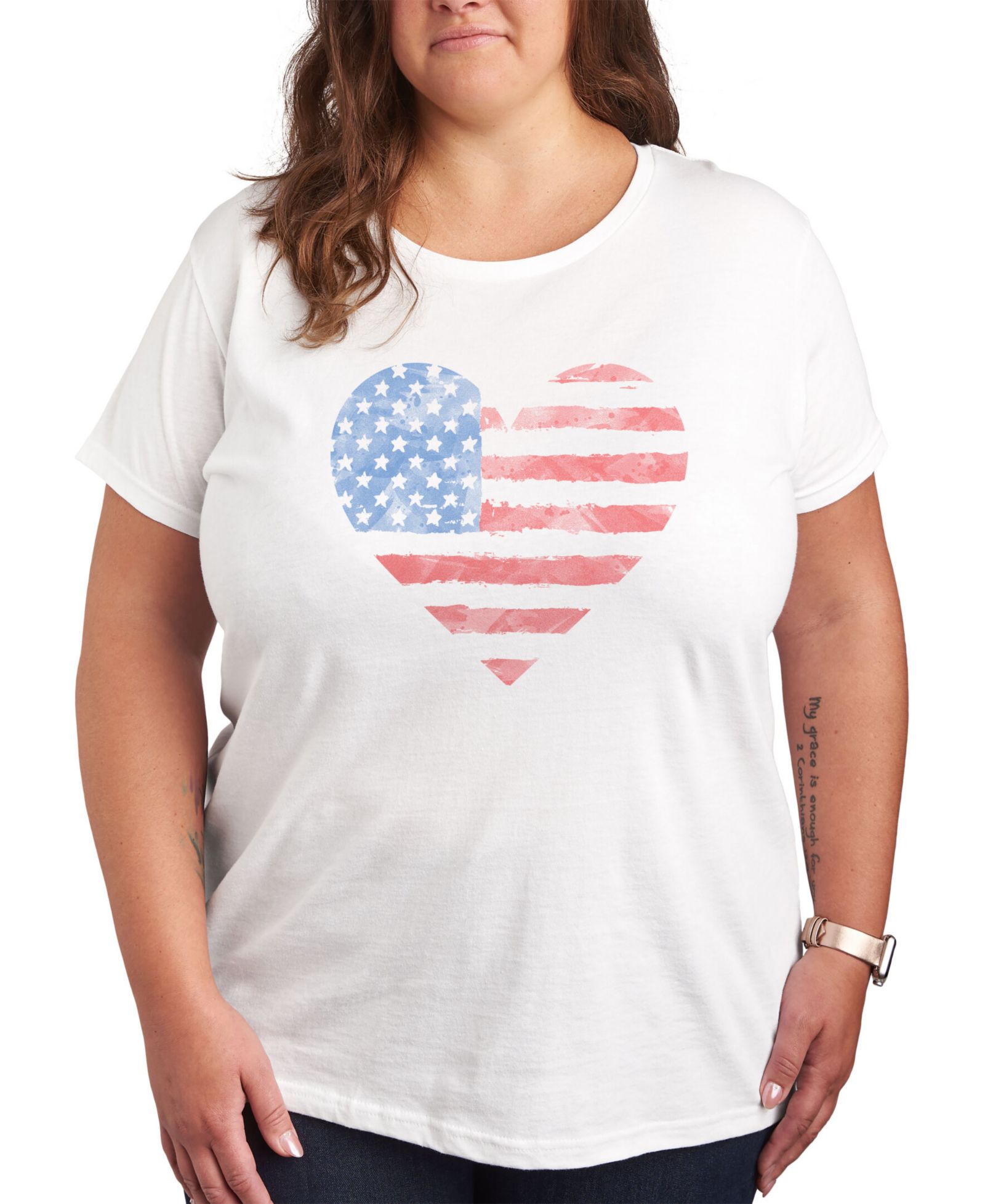 Hybrid Apparel модная футболка Plus Size с графикой Americana Flag