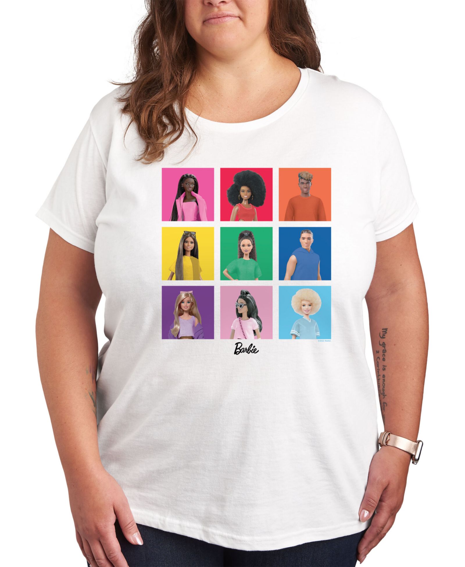 Hybrid Apparel Женская трендовая футболка Barbie Pride Plus Size