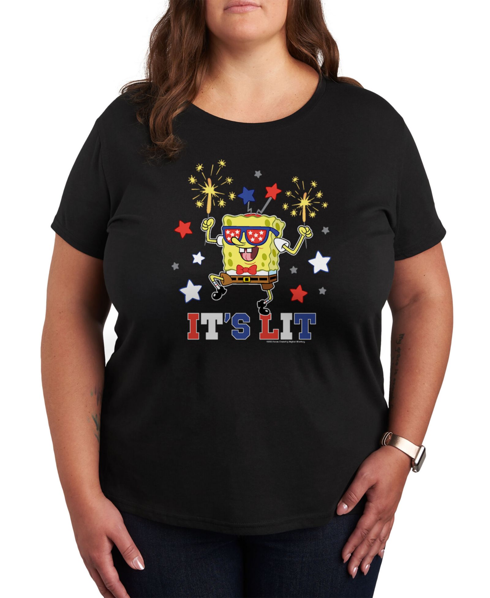 Hybrid Apparel футболка SpongeBob SquarePants Plus Size