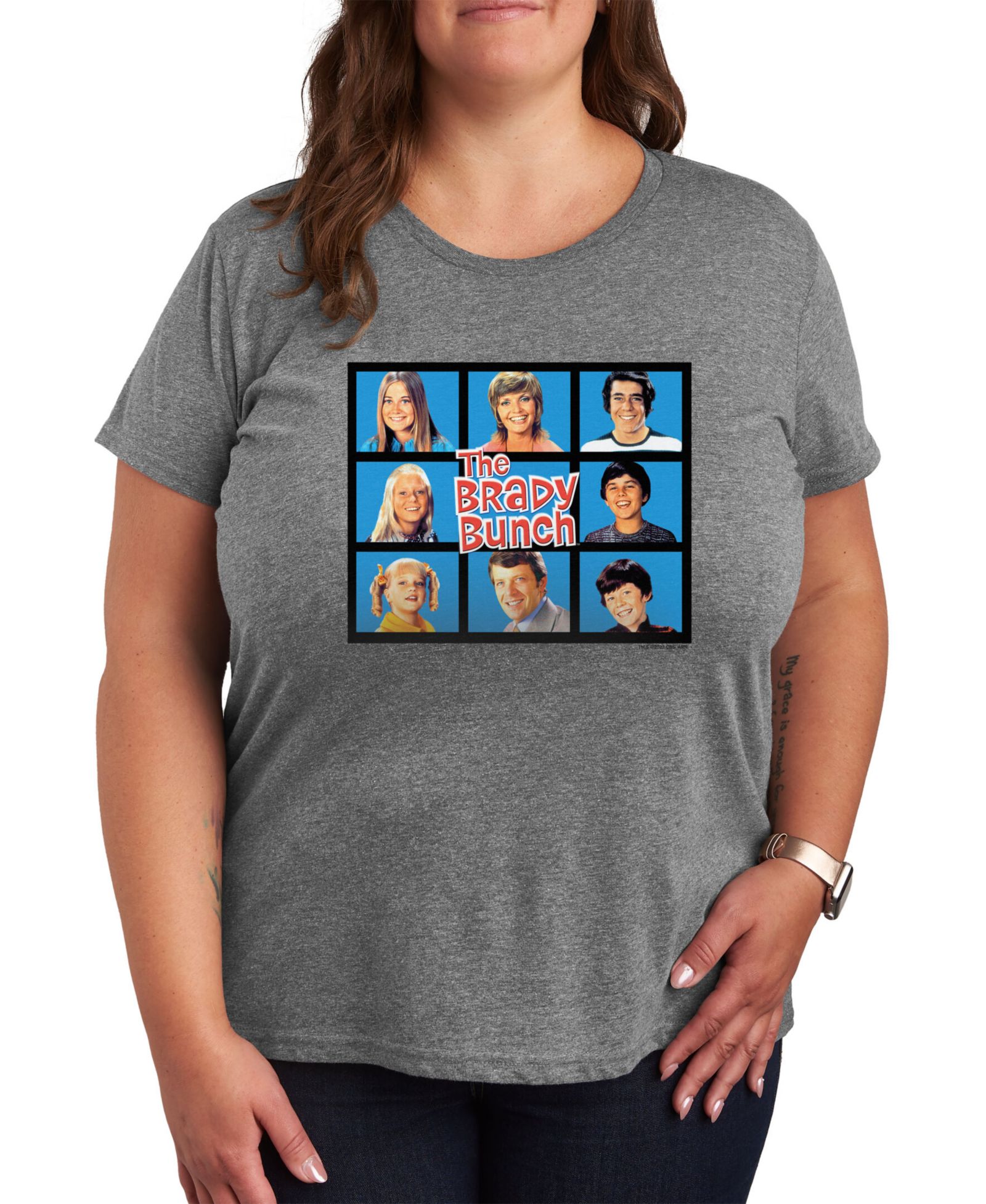 Hybrid Apparel Trendy Plus Size футболка с принтом ABC The Brady Bunch