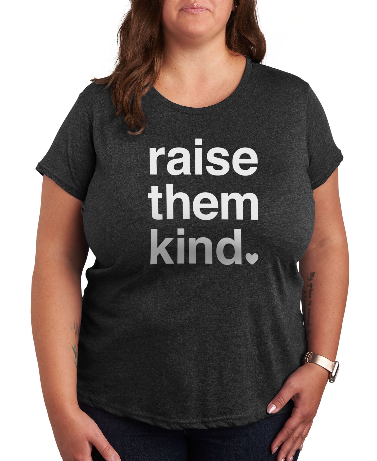 Hybrid Apparel Trendy Plus Size Mother's Raise Them Kind Graphic T-shirt