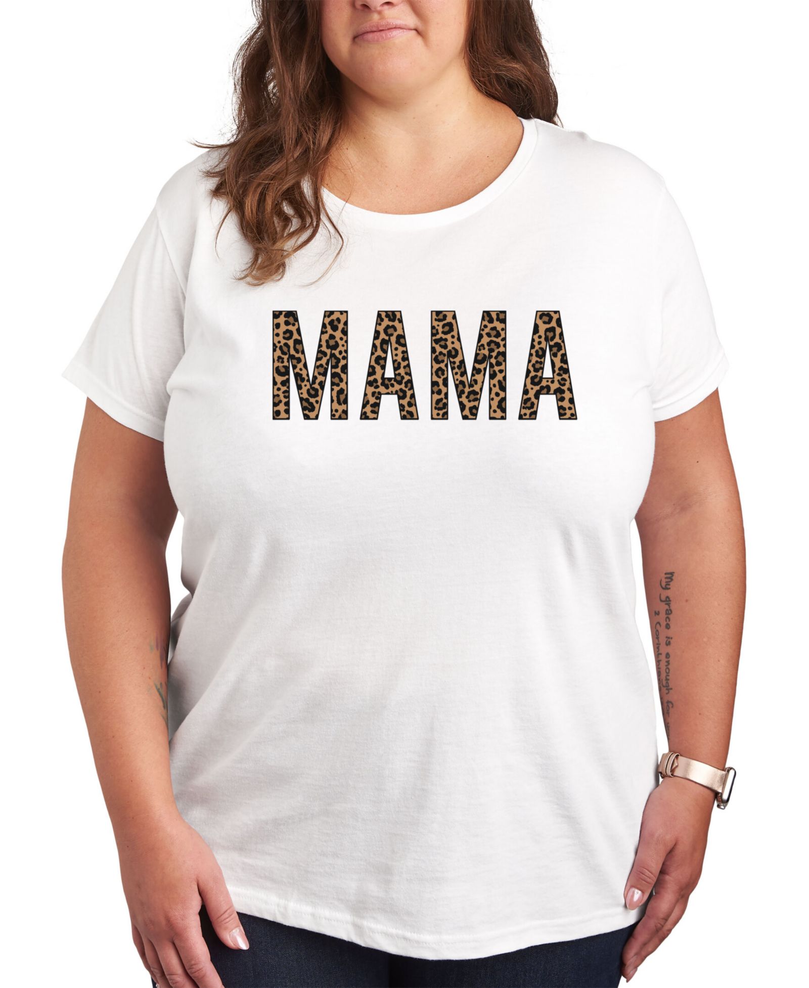 Мужская футболка Hybrid Apparel Plus Size Leopard Mama Graphic