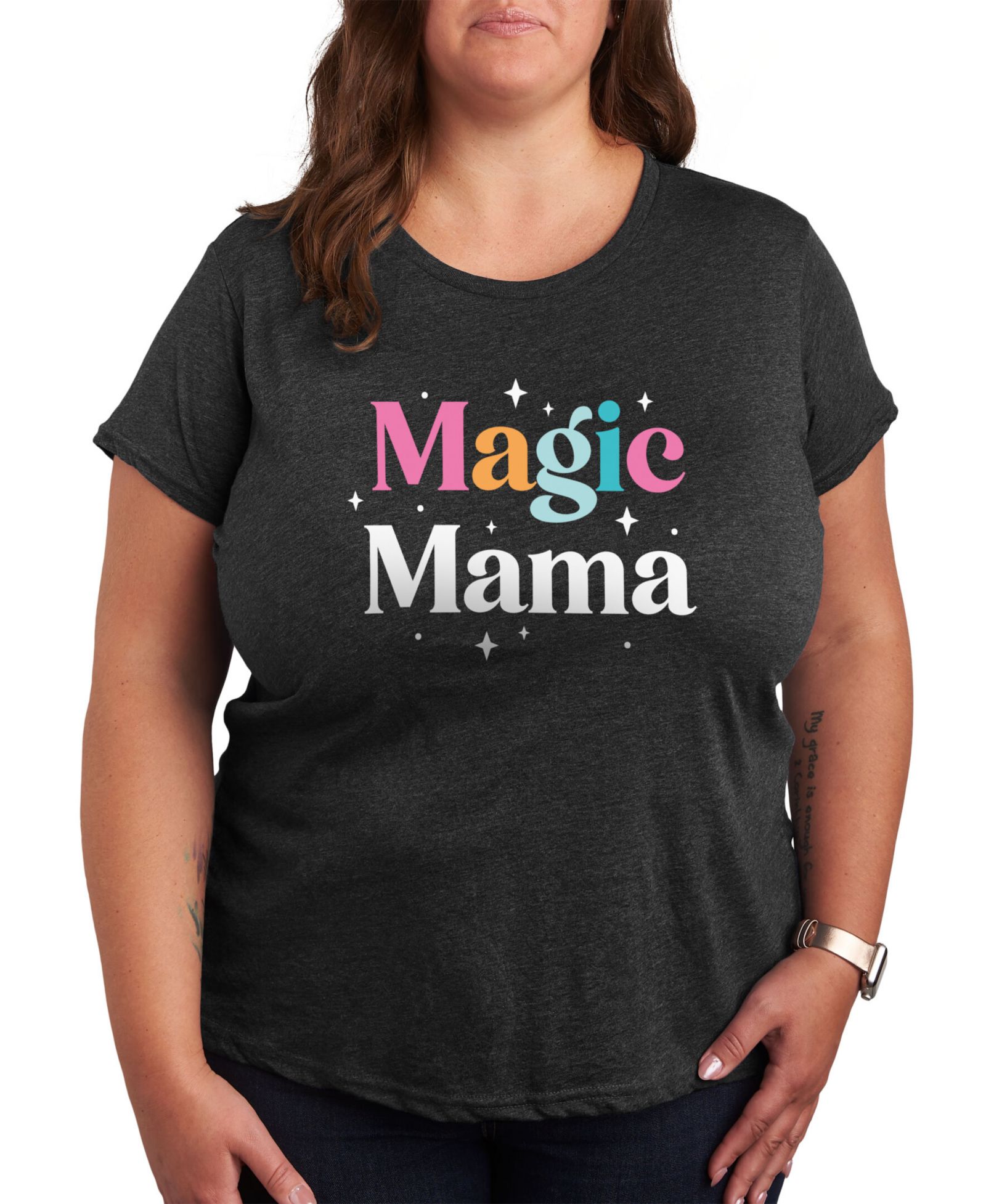 Женская футболка Hybrid Apparel Trendy Plus Size Magic Mama Graphic